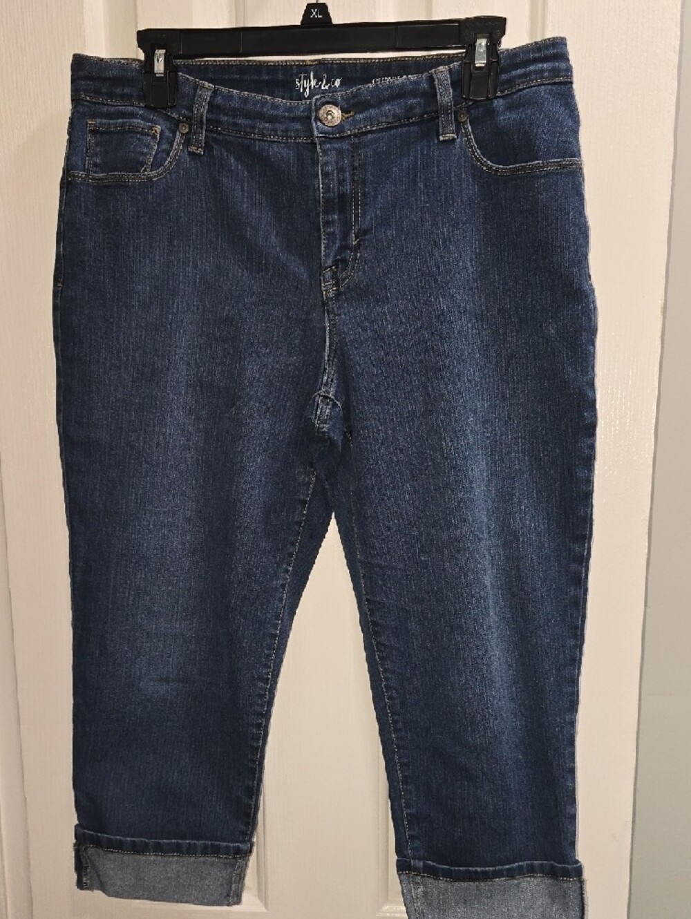 Style & Co. Denim Capris with Cuffed Hem Size 12P - Picture 2 of 11